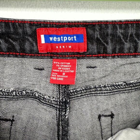 westport Denim Black Color Jeans Ladies Size 8 - Picture 3 of 9